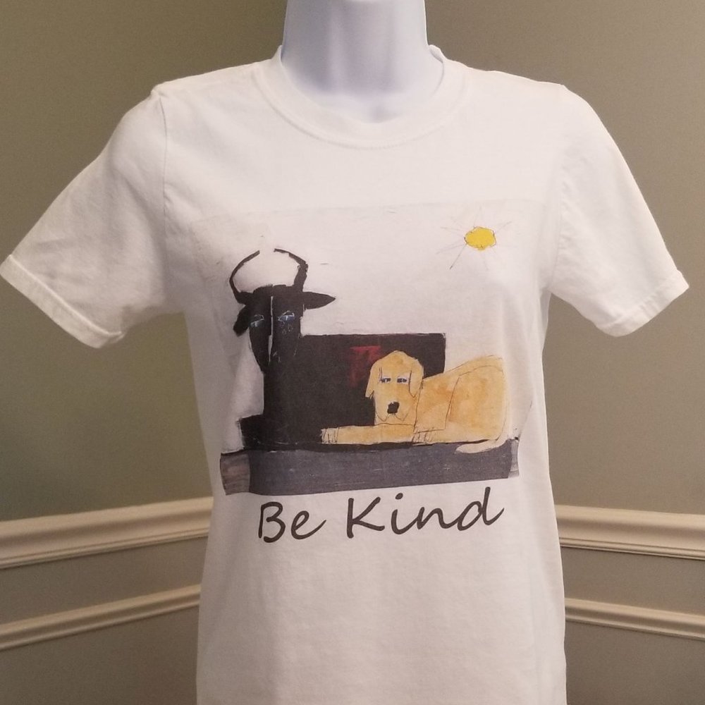 T-Shirt Tee DENNIS CAMPAY Original Design "Be Kind" Abstract Realism